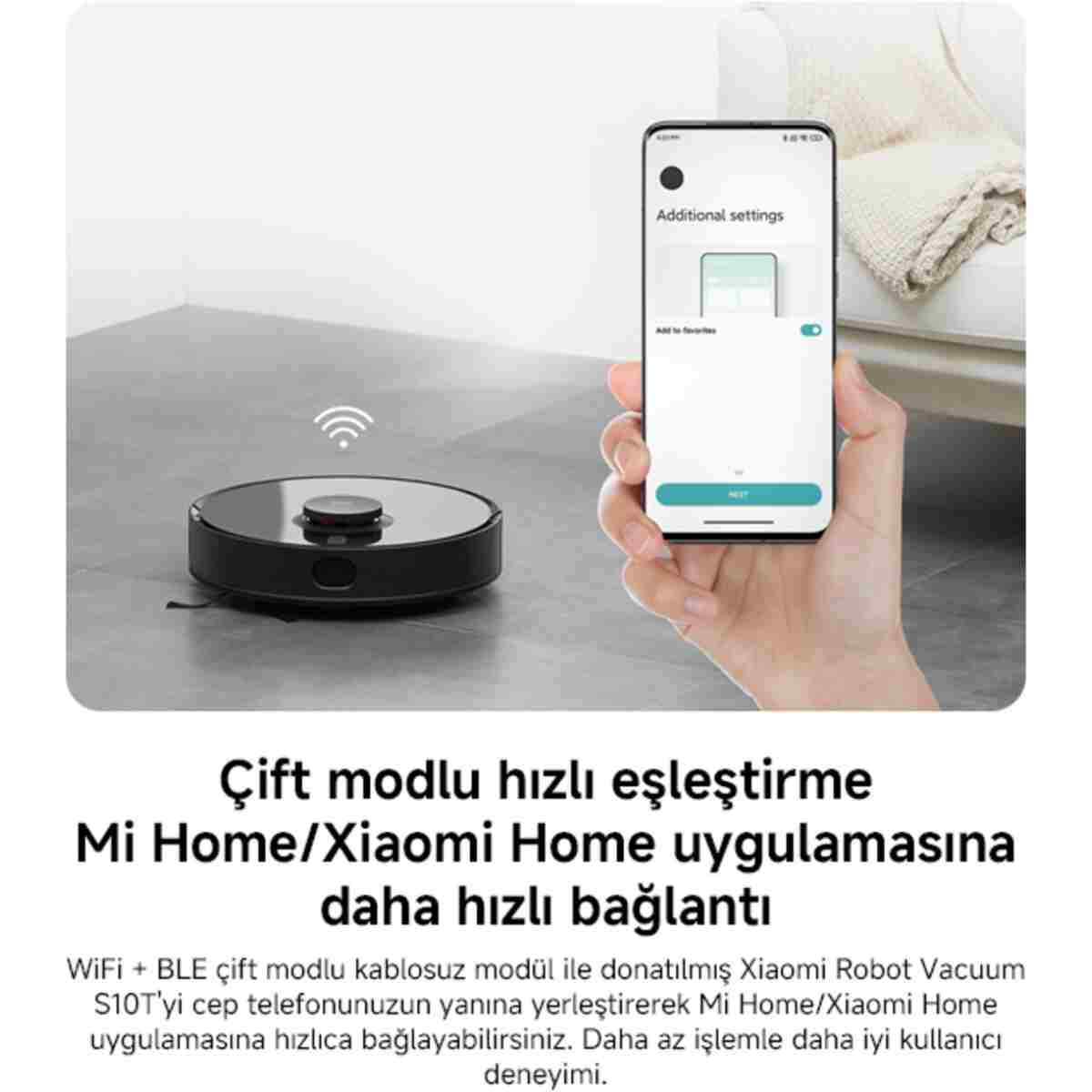Xiaomi Mi Robot Vacuum S10t 8000pa Akıllı Robot Süpürge - Görsel 10