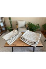 Green Garden Bahçe Balkon Mobilyası Minder Kılıfı Takımı 55*60 Ölçülerinde 4 Adet Alt Oturum 4adet Sırt Kırlent
