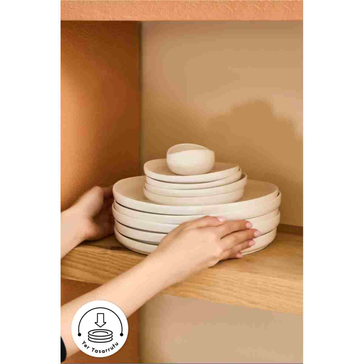 Karaca Forever Bone Olla 28 Parça 6 Kişilik Kahvaltı Takımı - Görsel 7