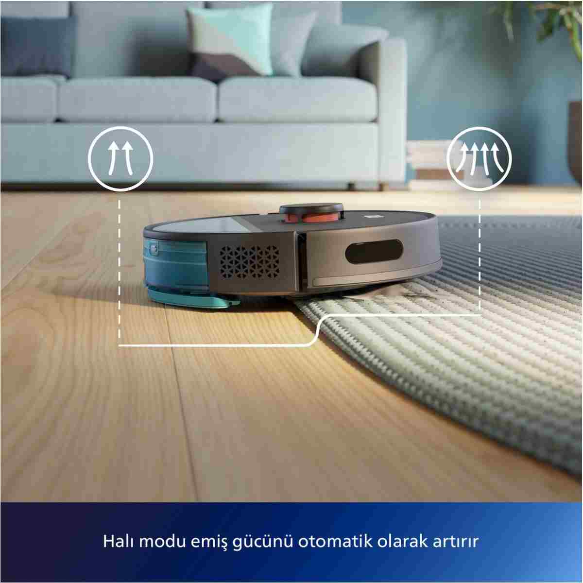 Philips 3000 Serisi HomeRun Aqua Islak Kuru Robot Süpürge, Otomatik Sarj İstasyonlu, XU3000/03 - Görsel 10