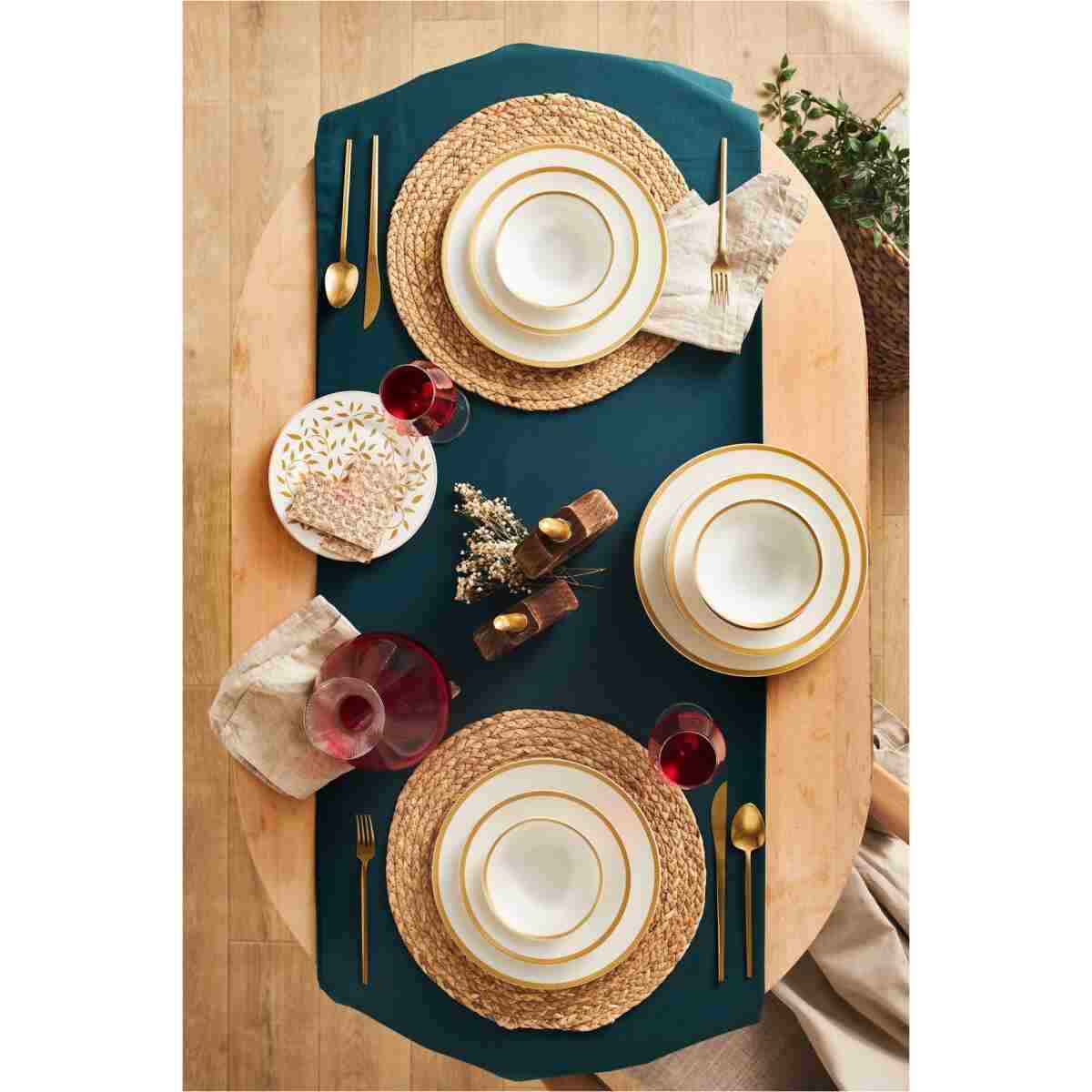 Karaca Roseanne Gold 24 Parça 6 Kişilik Porselen Yemek Takımı - Görsel 10