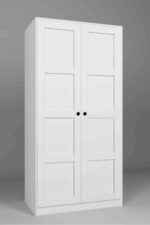 midoser Lucas 2 Kapılı Yüklük, Yorgan, Yastık Dolabı - Mat Beyaz 1600-80, 190 cm - Görsel 6