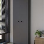 alpaevmobilya 150 Cm 2 Kapaklı 5 Raflı Geniş Çok Amaçlı Yatak Odası Kıyafet Dolabı Düzenleyici Ve Organizer