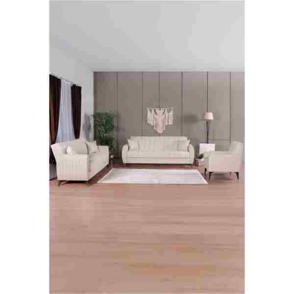 Kilim Mobilya Linda Koltuk Takımı 3 3 B Krem