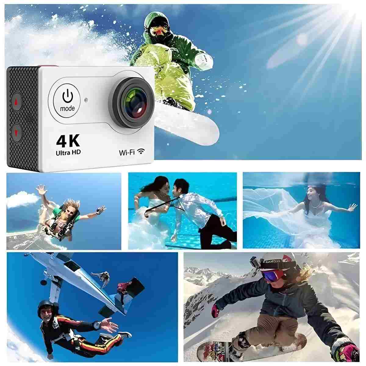 MEGAMUS Aksiyon Kamerası 4K Video Kamera Kamera Dijital Wifi Aksiyon Kamerası Kafa Montajı - Görsel 4