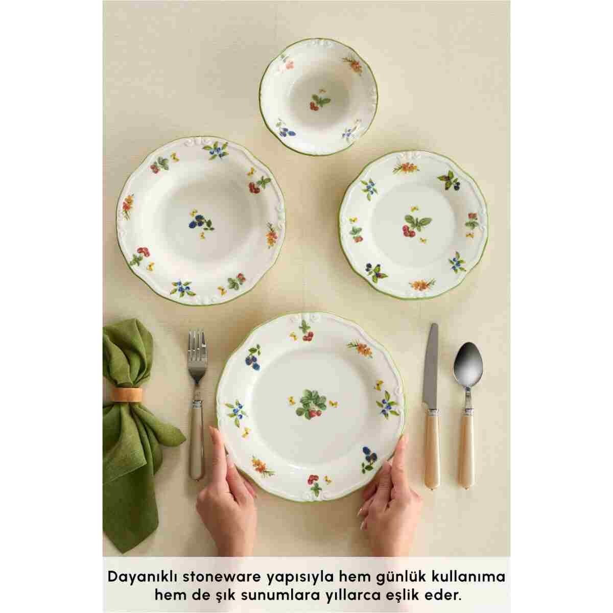 Emsan Majestic Stoneware 24 Parça 6 Kişilik Yemek Takımı - Görsel 3