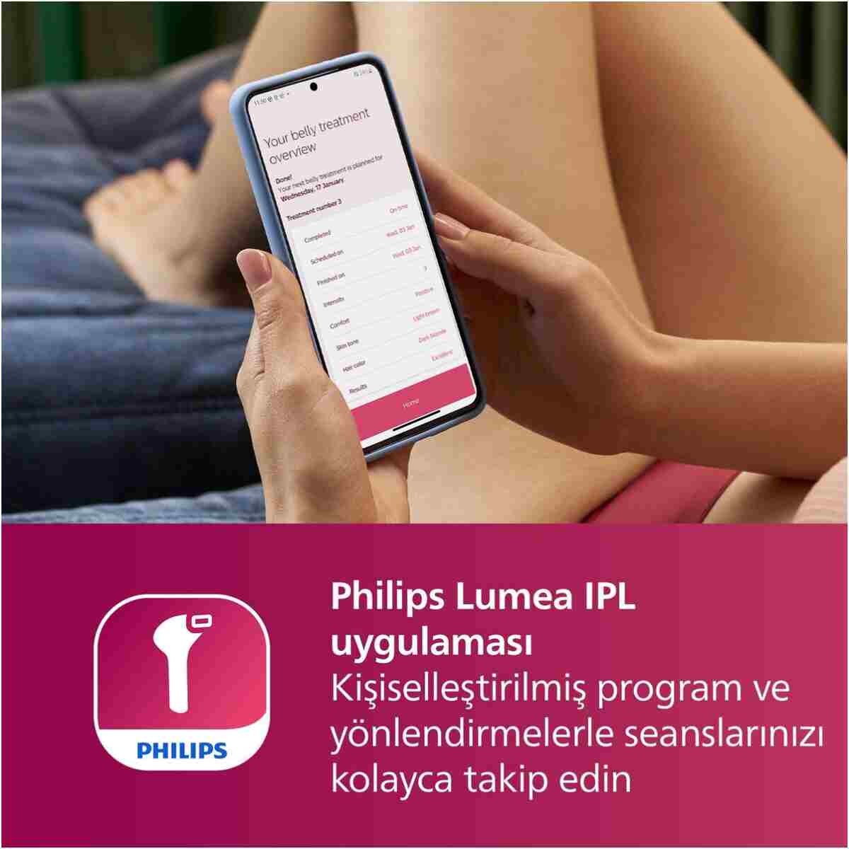 Philips Lumea 7000 Serisi SC1997/00 IPL Tüy Alma,Vücut ve Yüz için 2 Başlık,Çanta - Görsel 19