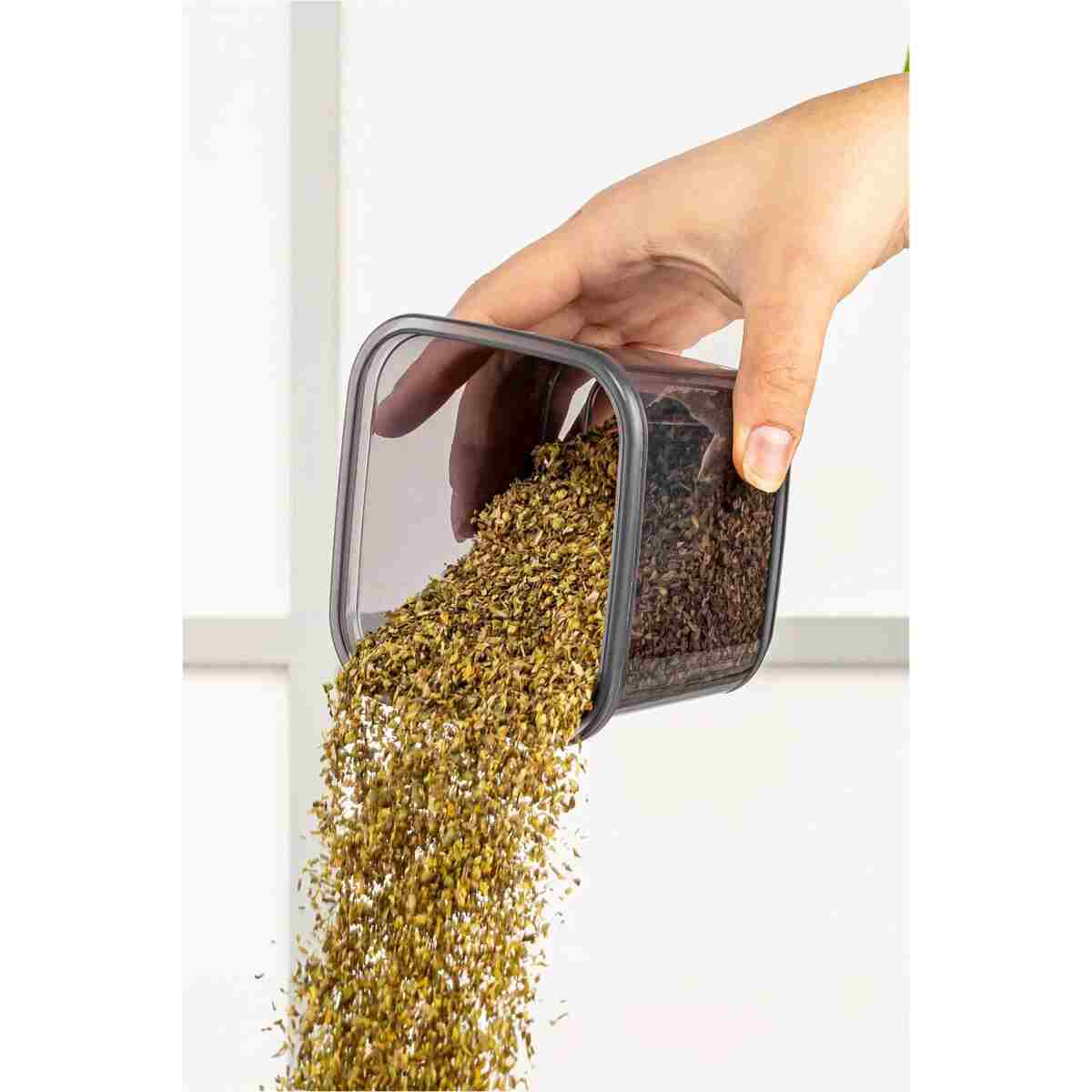 Meleni Home 46 Parça Kare Erzak Ve Bakliyat Saklama Kabıbaharat Seti 12x300ml 10x(350ML 500ML 1100ML) 4x1700ml - Görsel 6