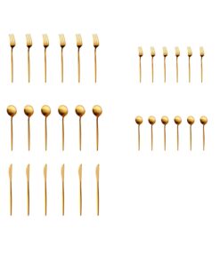 Karaca Orion Matte Gold 30 Parça 6 Kişiik Çatal Kaşık Bıçak Seti - Görsel 3