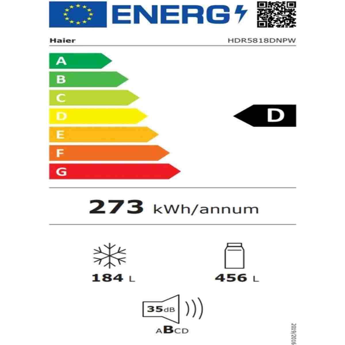 Haier HDR5818DNPW D Enerji Sınıfı 640 Lt Kombi Tipi No Frost Buzdolabı - Görsel 4