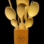Kitchen Mania 11 Parça Yağlı Kayın Ahşap Kaşık Tahta Spatula Servis Kepçe Ağaç Çatal Maşa Seti-ahşap Standlı