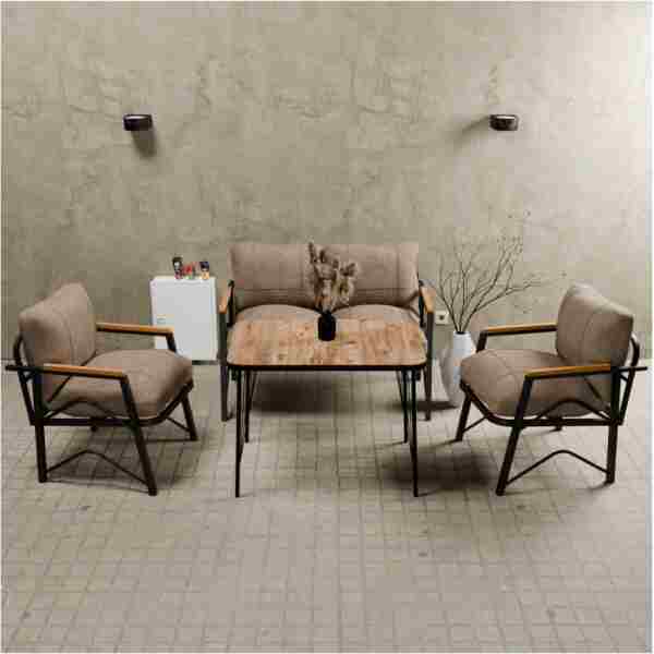 MB GARDEN FURNITURE Simetri Model, Balkon, Bahçe, Cafe, Metal Koltuk Takımı, Bahçe Takımı , Çay Seti, 2 1 1 Masa