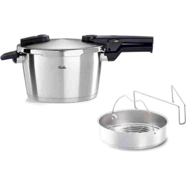 Fissler Vitaquick Premium 4,5 Litre Düdüklü Tencere + Buharda Pişirme Aparatı