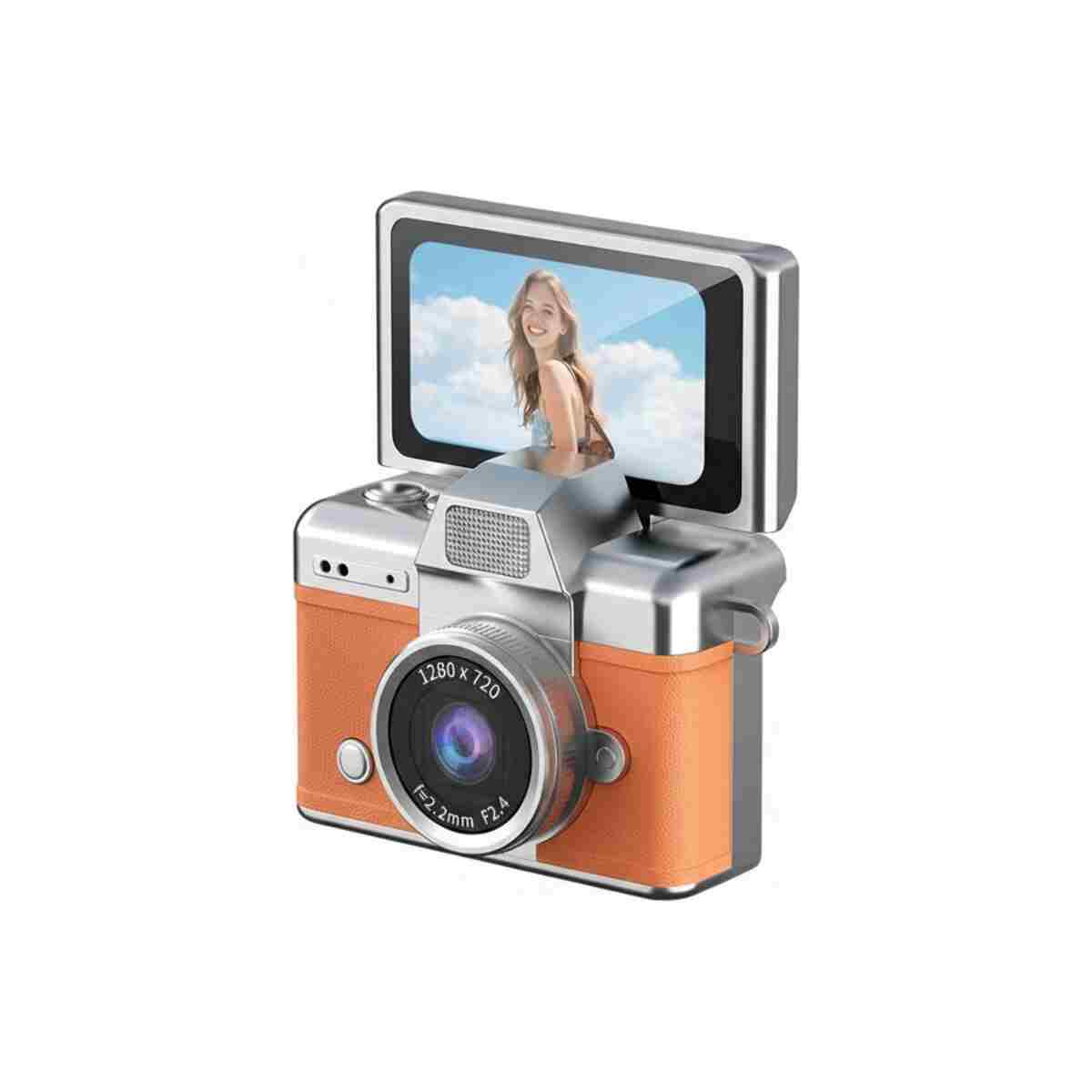 TECHNOMEN Retro Tarzı Dijital Kamera Yüksek Çözünürlüklü Mini Vlog Kamerası 1280x720 HD Ekranlı Aksiyon Kamera - Görsel 13