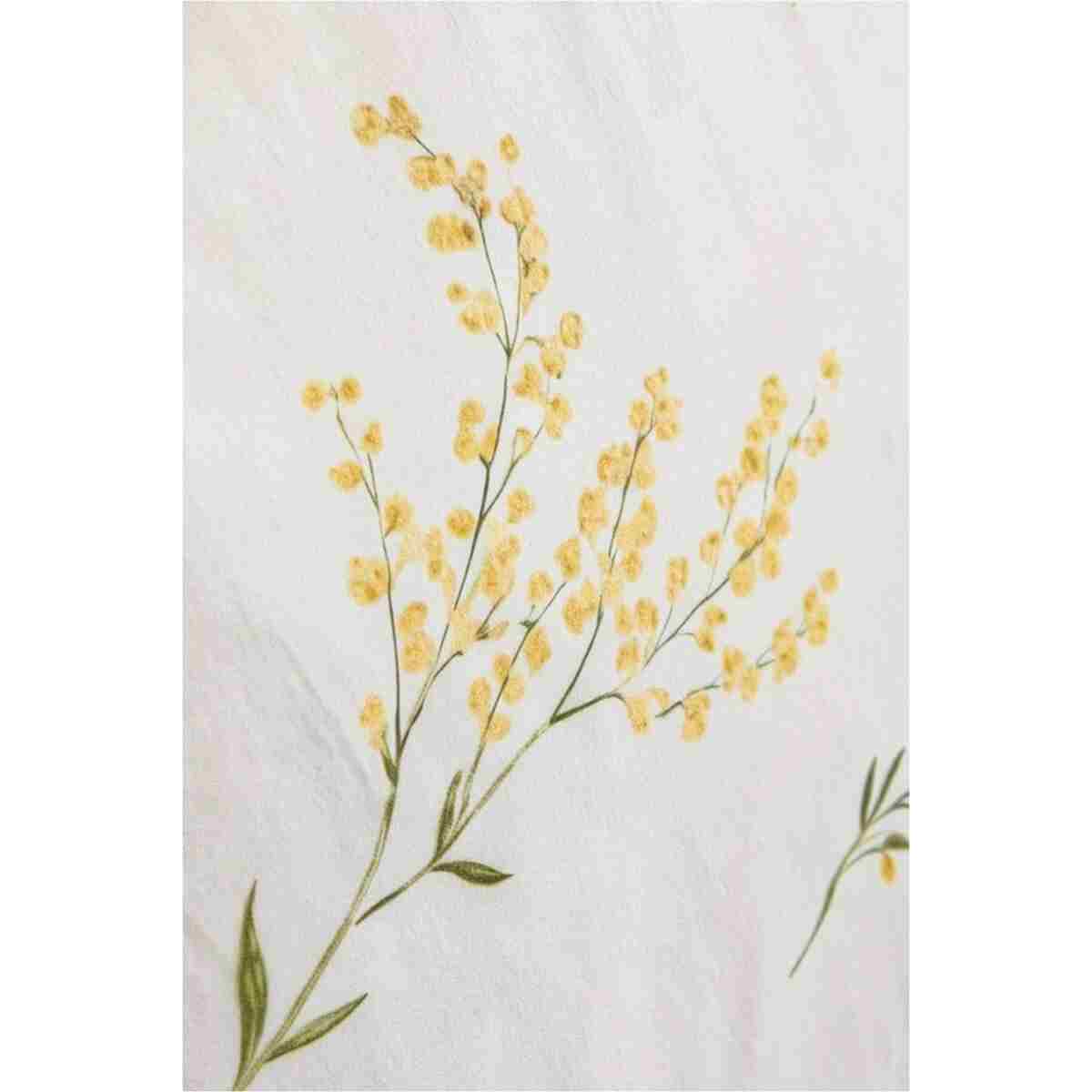 Karaca Home Loretta Sarı %100 Pamuk Çift Kişilik Nevresim Takımı (PP) - Görsel 6