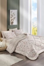 MARLA HOME Çift Kişilik Çift Taraflı Welsoft Yorgan Seti | Wellsoft Battaniye | Pofuduk Yumuşak | Bahar