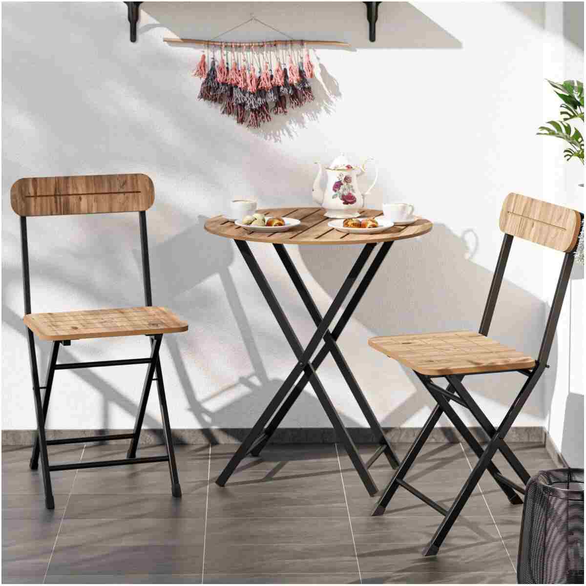 Güzelkan Bistro Takım Bahçe Masa Sandalye Yuvarlak - Görsel 2
