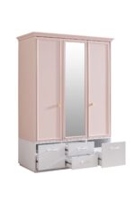 Setay Rosa Genç Odası - 3 Kapılı Dolap, Karyola, Komodin, Masa, Şifonyer, Kitaplık - Görsel 4