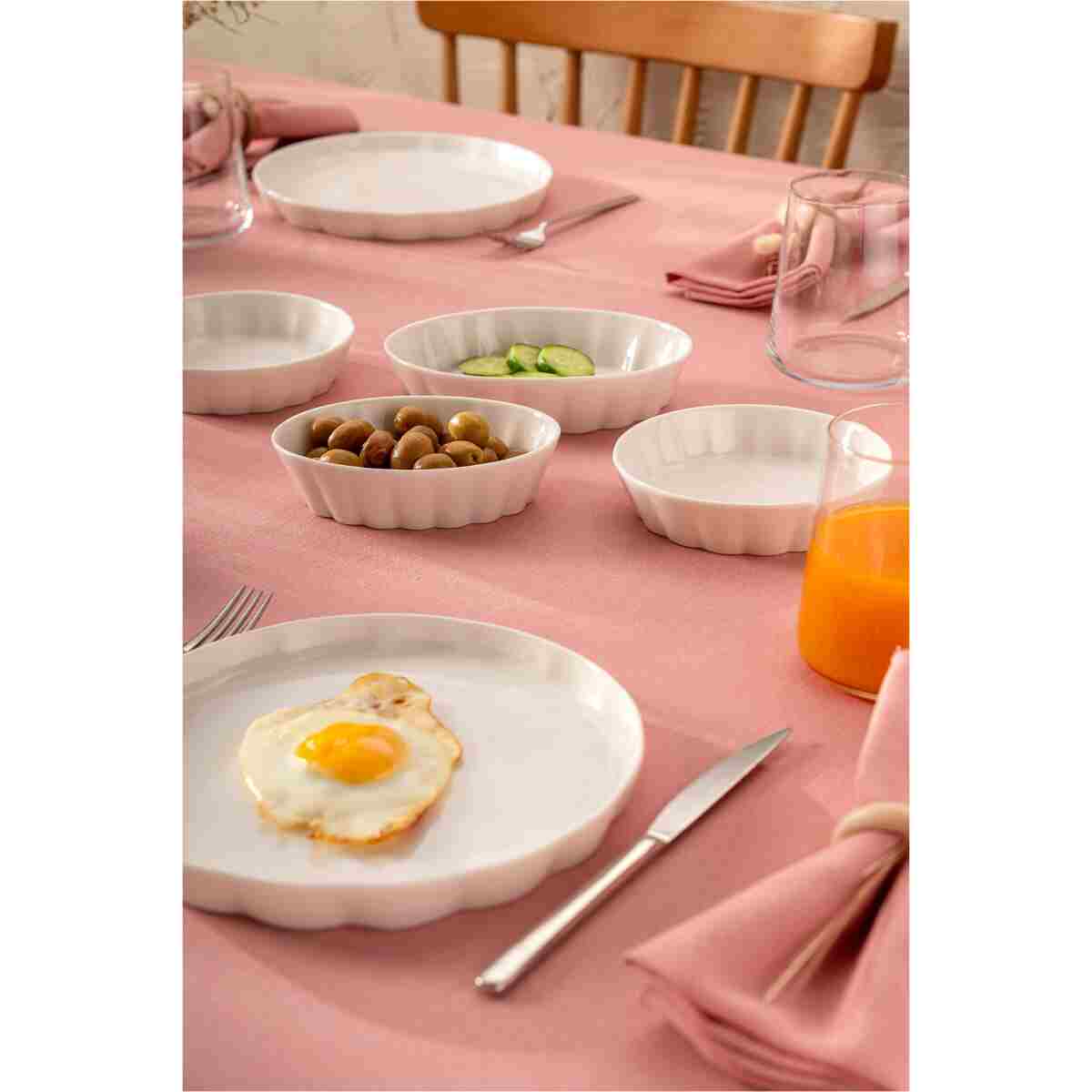 Emsan Cozy 14 Parça 6 Kişilik Kahvaltı Takımı Beyaz - Görsel 5