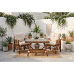 DEKORZADE 2 Kişilik Balkon Bahçe Teras Masa Takımı Oturma Grubu 2 Kişilik Bistro Set