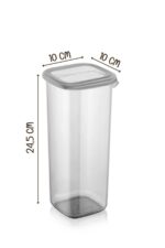 NESS HOME 6'lı Jumbo Boy Etiketli Dikdörtgen Erzak Saklama Kabı Seti 1750ml Çay Şeker Saklama kabı 1,75 Litre - Görsel 5
