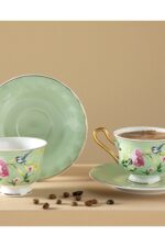 English Home Vanilla New Bone China Kahve Fincan Takımı 4 Parça 2 Kişilik Açık Pembe - Görsel 4