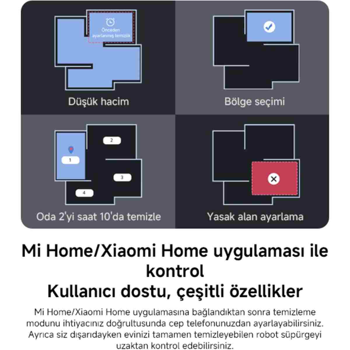 Xiaomi Mi Robot Vacuum S10t 8000pa Akıllı Robot Süpürge - Görsel 15