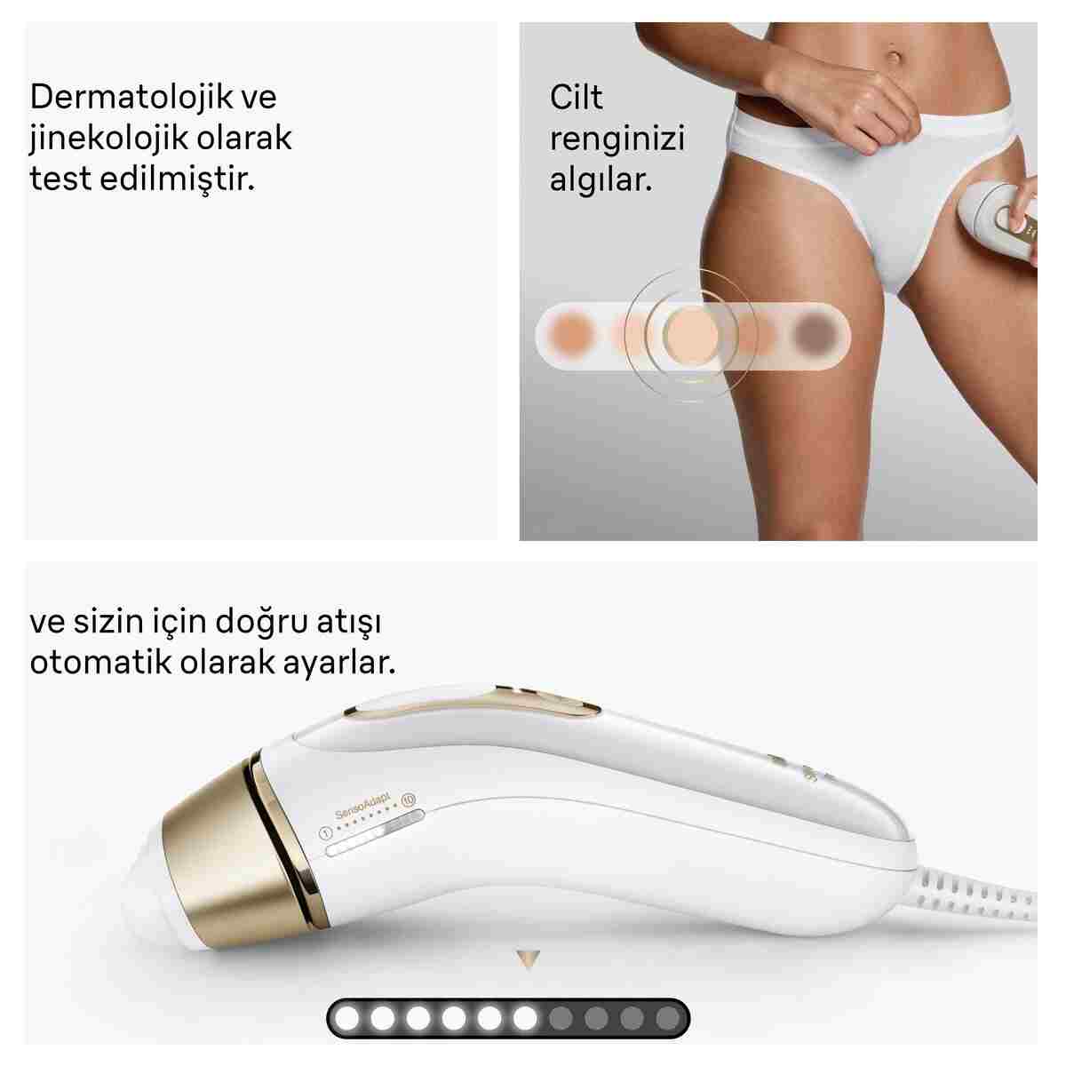 Braun IPL Silk·expert Pro 5, Evde Lazerle Tüy Alma, Çanta, Gillette Venus, 2 Başlık, PL5221 - Görsel 8