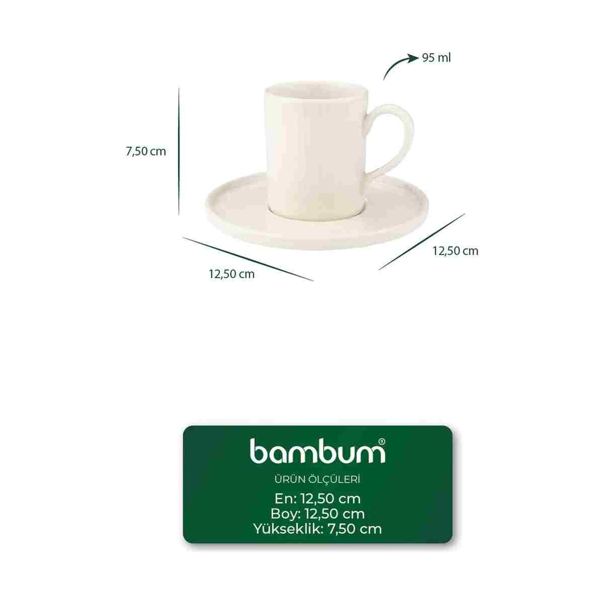 Bambum Icon 6 Kişilik Kahve Fincan Takımı - Görsel 7
