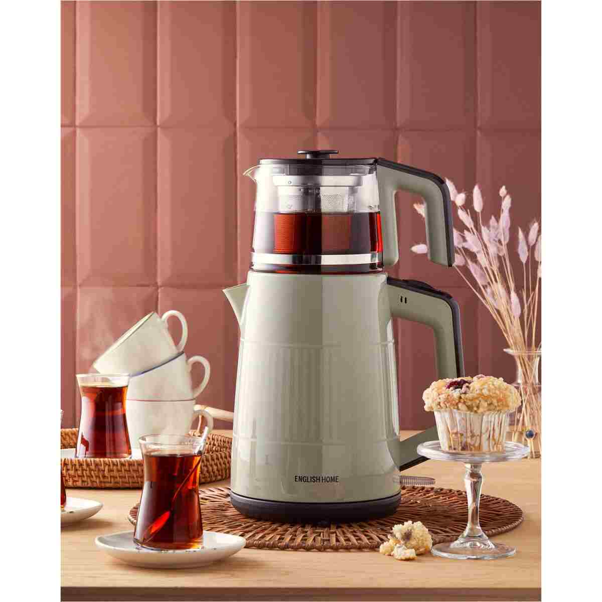 English Home CMK 6030 Çay Makinesi ve Kettle 2 Litre Antrasit - Görsel 9