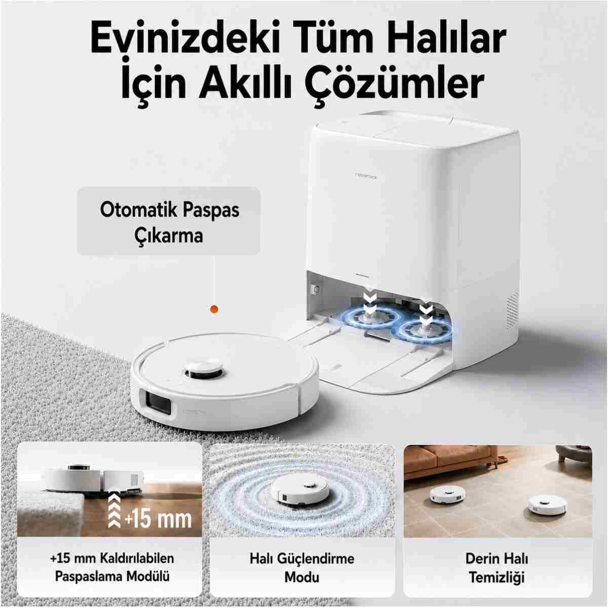 Roborock Qrevo 2 Pro Akıllı Robot Süpürge Beyaz - Görsel 7
