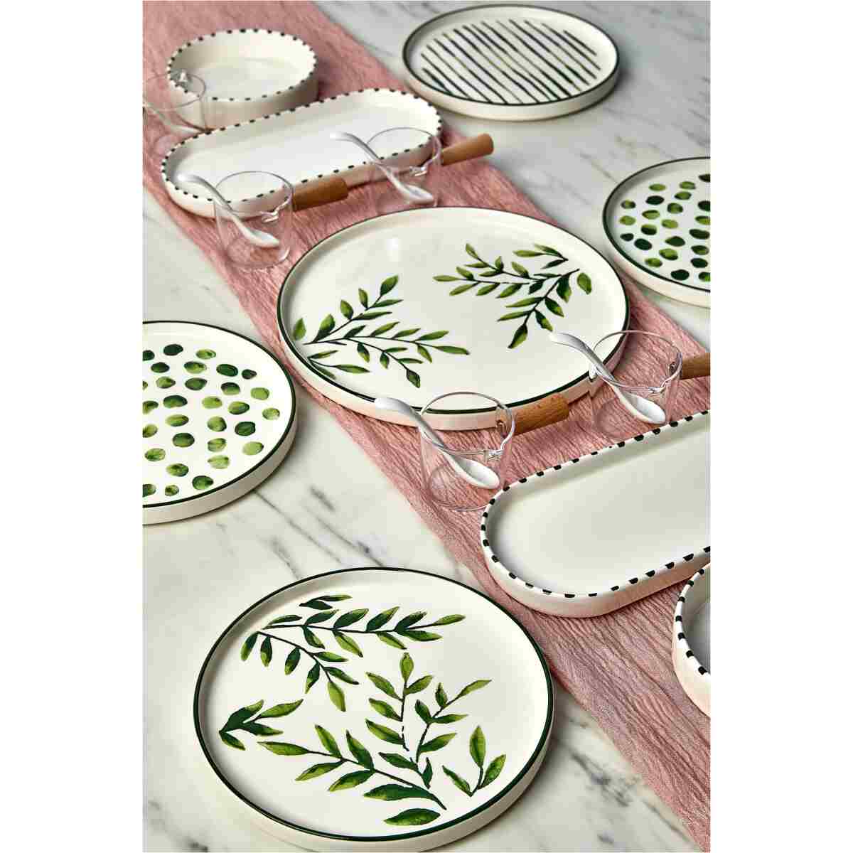 Kitchen Life 23 Parça 6 Kişilik GreenTree Stackable Kahvaltı Takımı - Sosluklu ve Kaşıklı Kahvaltılık Sunum Seti - Görsel 2
