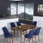 Lion 6 Kişilik Açılır Masa Sandalye Takımı Mutfak Masası Takımı Salon Masası Yemek Masası Masa Takımı