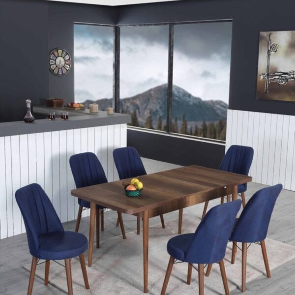 Lion 6 Kişilik Açılır Masa Sandalye Takımı Mutfak Masası Takımı Salon Masası Yemek Masası Masa Takımı