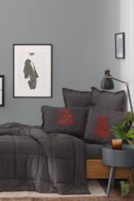 Karaca Home Motto Cotton Comfort Çift Kişilik Antrasit - Görsel 2