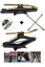 MOONSHOP Oto Krikosu 1.5 Ton Makas Cırcırlı Araç Kriko + Bijon Anahtarı -cırcır Ve Bijon Anahtarı Set - Görsel 9