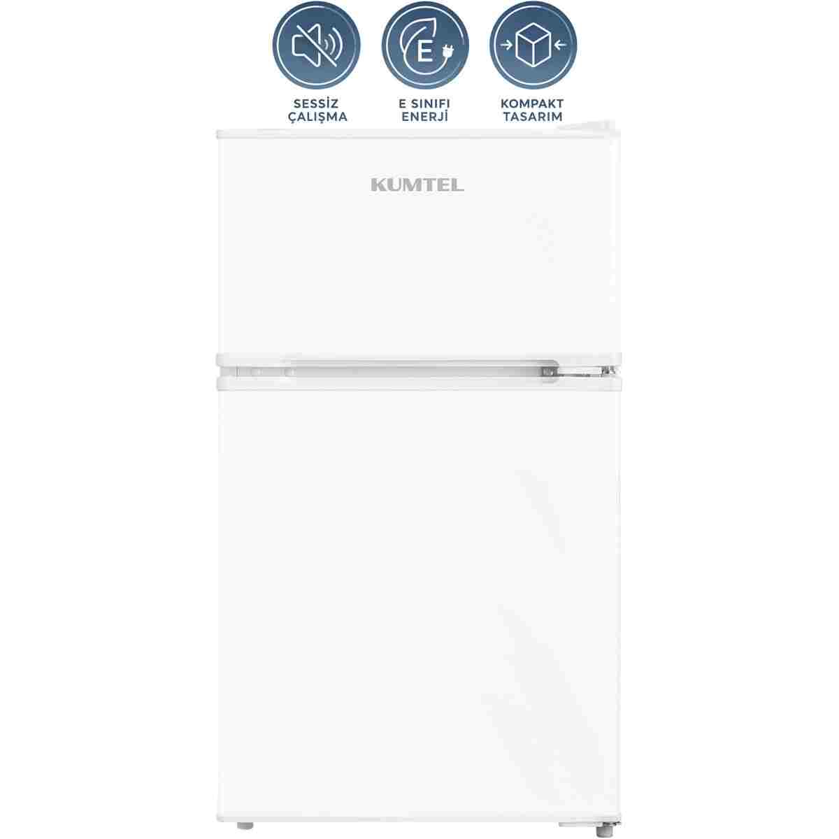 KUMTEL HTMF-90EB 87 L Çift Kapılı Mini Buzdolabı - Siyah - Görsel 8