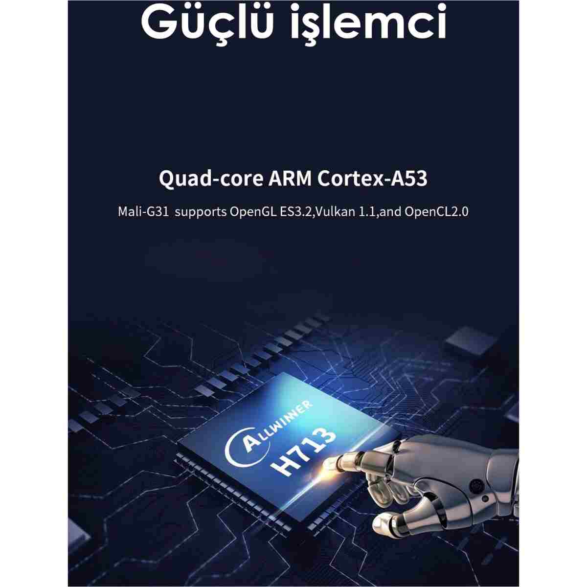 Happy Owl Taşınabilir Sinema Projektörü 4K Ev Sineması Android 12 130" inç Yansıtma Projeksiyon. - Görsel 2