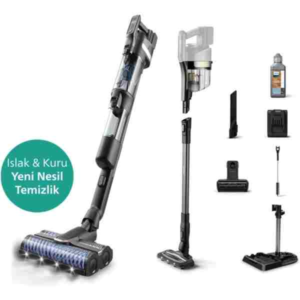 Philips 9000 Serisi AquaTrio Islak&Kuru Süpürge, Otomatik Temizleme, AquaSpin, PowerCyclone Aqua, XW9463/11