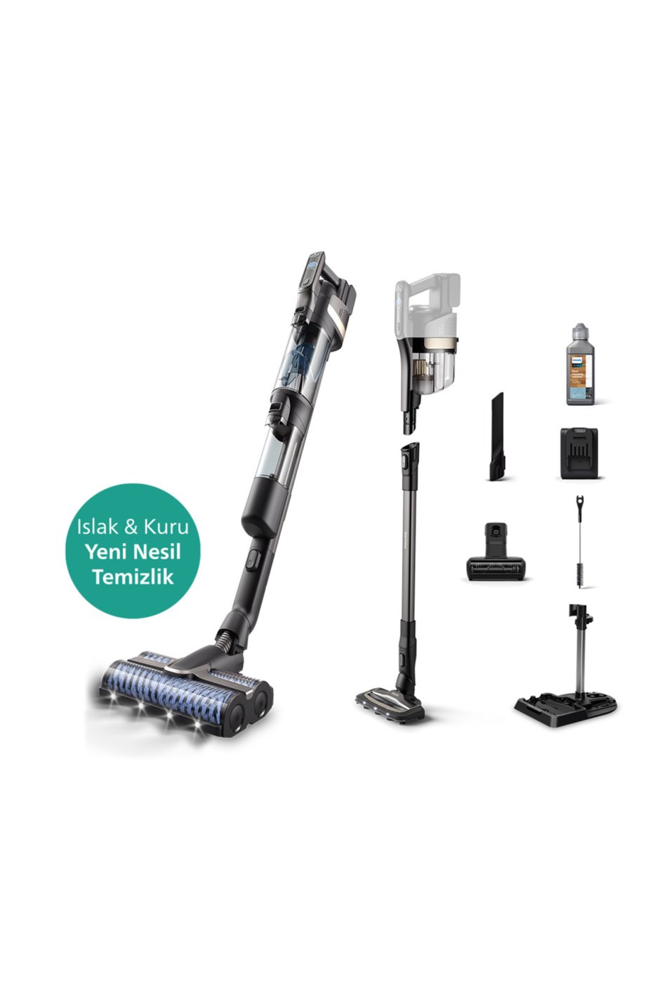 Philips 9000 Serisi AquaTrio Islak&Kuru Süpürge, Otomatik Temizleme, AquaSpin, PowerCyclone Aqua, XW9463/11