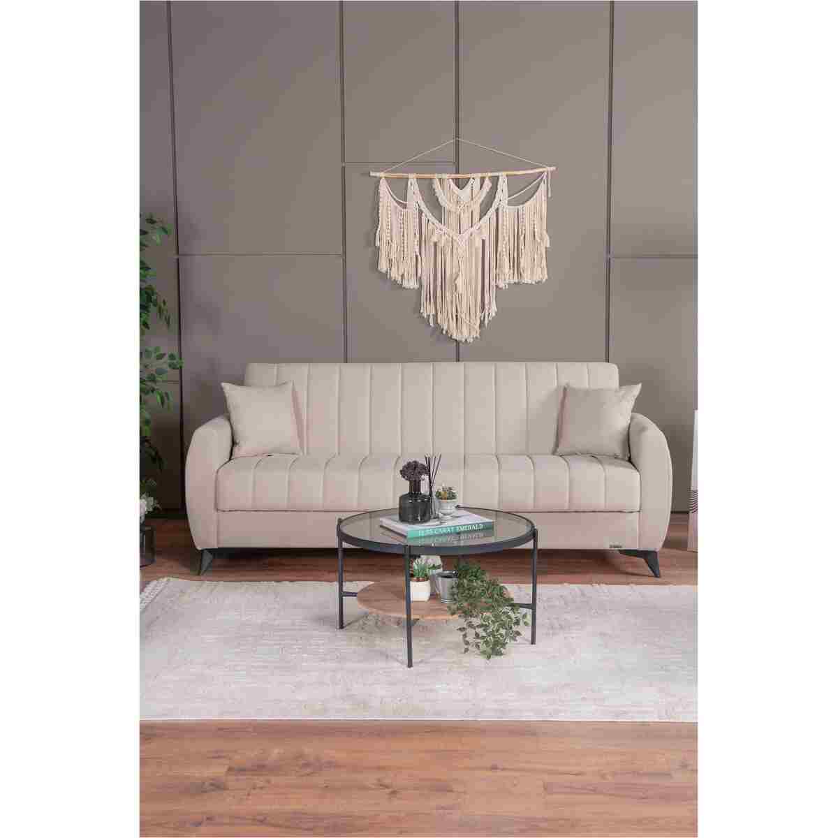 Kilim Mobilya Linda Koltuk Takımı 3 3 B Krem - Görsel 2