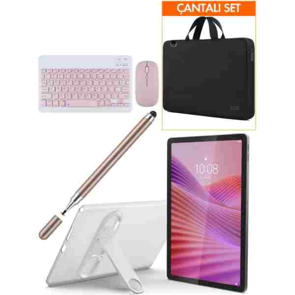LENOVO Tab M10 4GB 128GB 10.1" TABLET+KILIF+ROSE KALEM+PEMBE KLAVYE MOUSE SET+ÇANTA