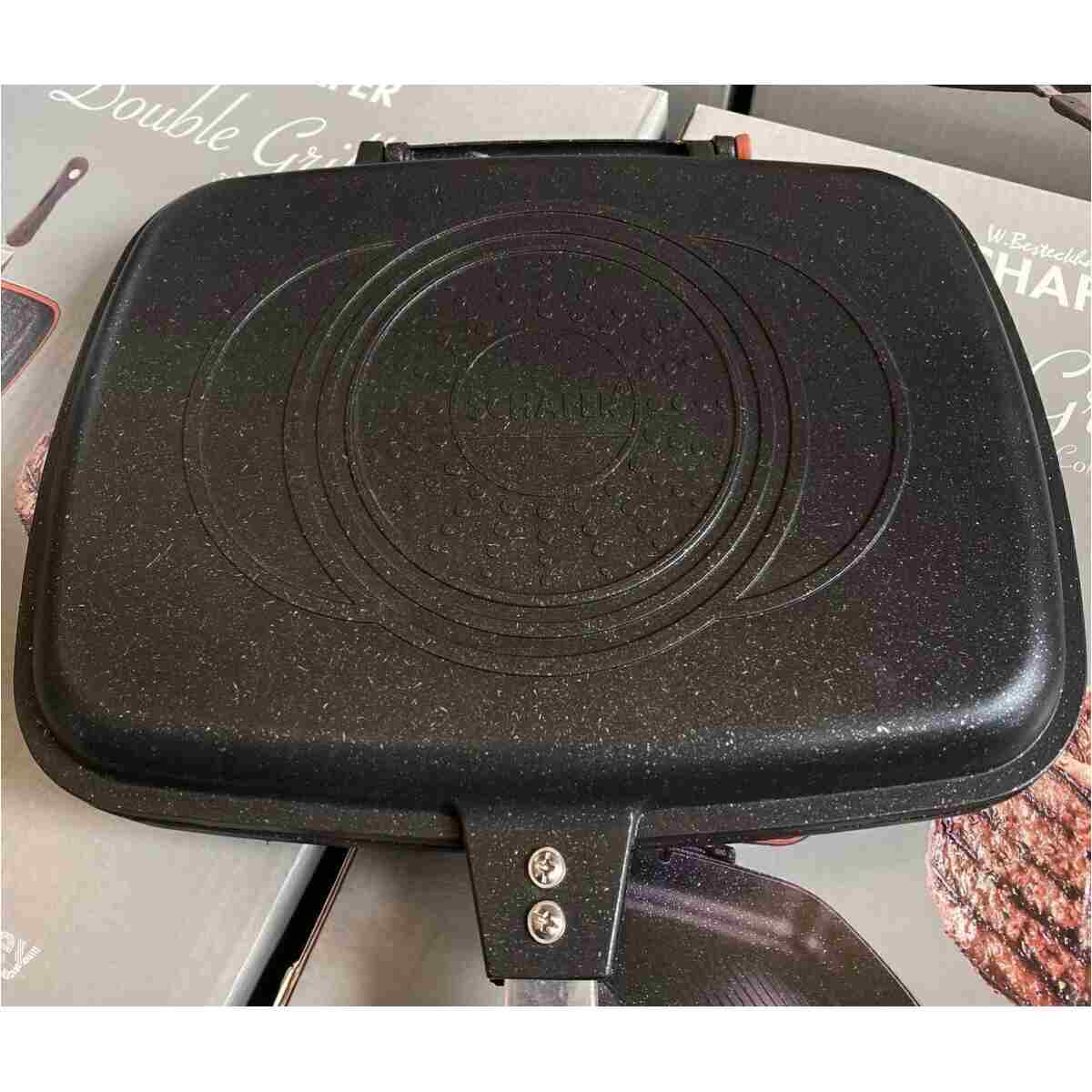Schafer Double Grill Pan 34 Cm Çift Taraflı Tava - Ayrılabilen Ikiz Balık Tavası Buharda Tavuk - Görsel 4