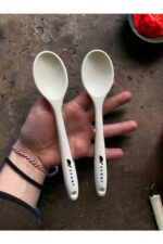 Multiamo İvory Sert Uçlu Isıya Dayanıklı Yanmaz Yapışmaz Silikon Kısa Derin Kaşık 20 Cm / 2 ADET - Görsel 9