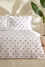 Karaca Home Amour %100 Pamuk Çift Kişilik Pike Takımı Kırmızı PP - Görsel 9