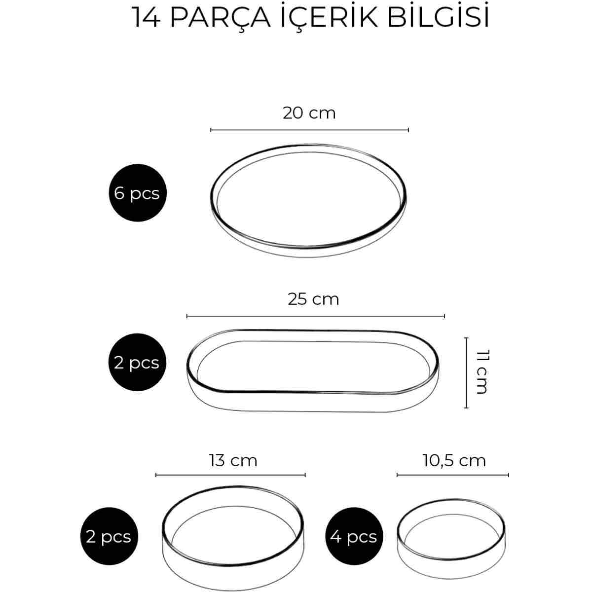 NESS HOME 14 Parça 6 Kişilik Stackable Güz Bahar Kahvaltı Takımı - Lüx Kahvaltılık Sunum Seti Tabağı - Görsel 15