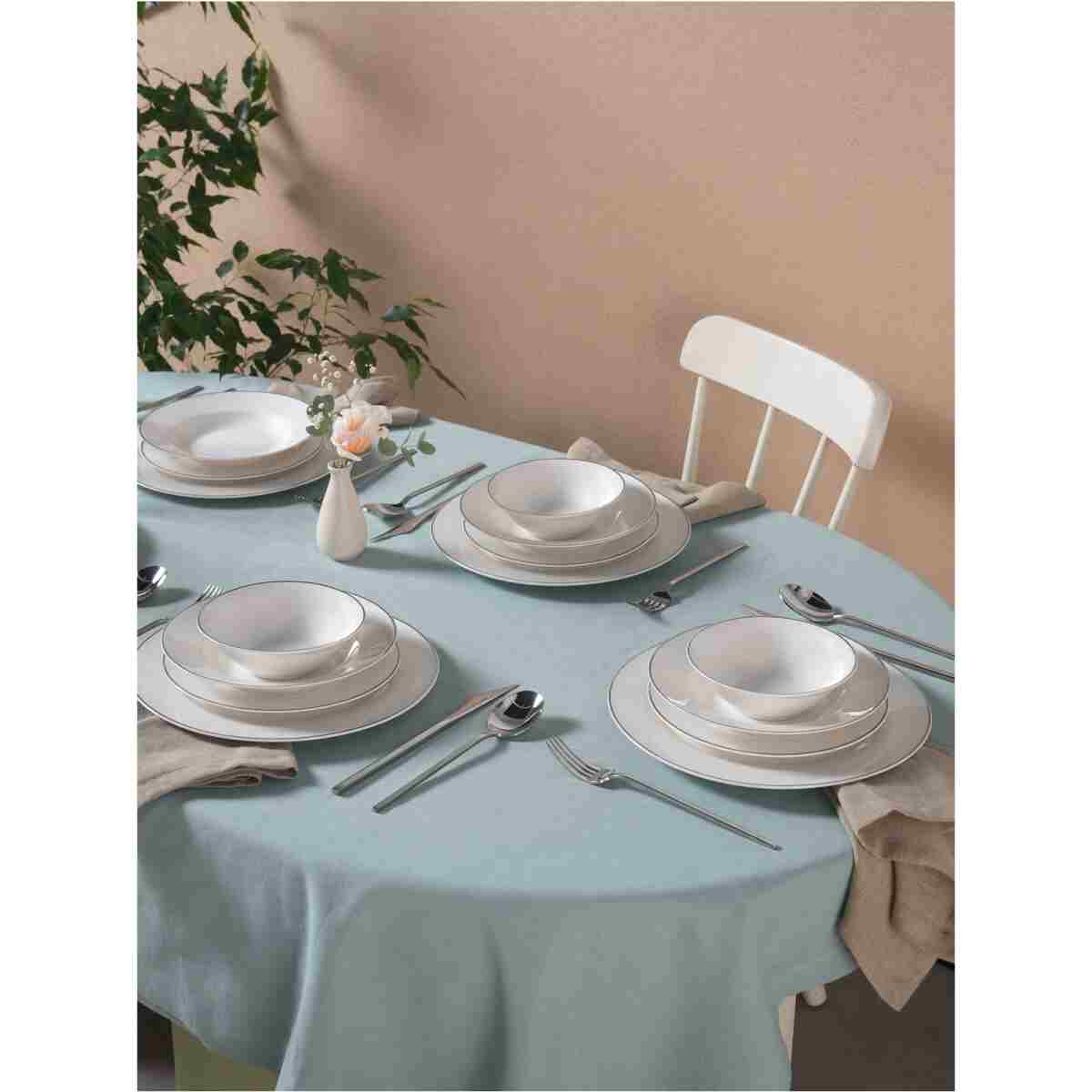 Karaca Elegance Bone Rebeca 24 Parça 6 Kişilik Yemek Takımı Gold - Görsel 11
