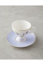 English Home Valentina New Bone China 4 Parça 2 Kişilik Kahve Fincan Takımı 80 ml Lila - Görsel 3