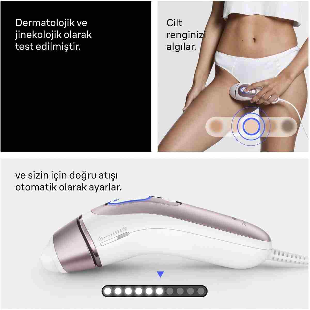 Braun IPL Skin i·expert, Evde Lazerle Tüy Alma, App ile, Mini Yüz Tüy Alma Cihazı, 4 Başlık, PL7432 - Görsel 14