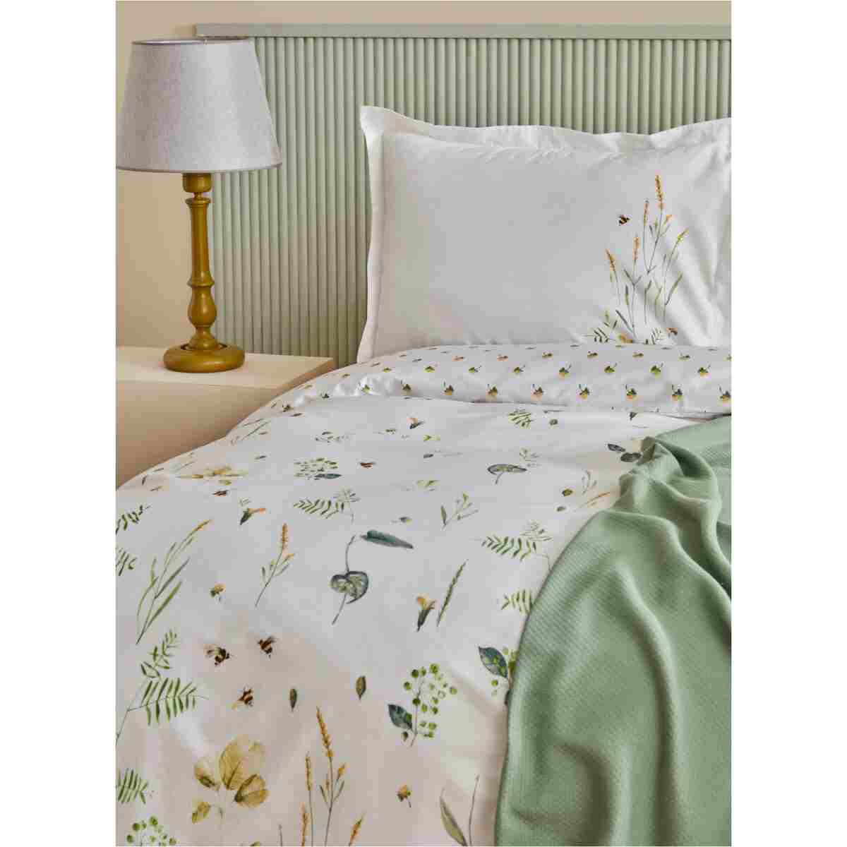Karaca Home Herbal %100 Pamuk Çift Kişilik Nevresim Pike Set Beyaz - Görsel 10
